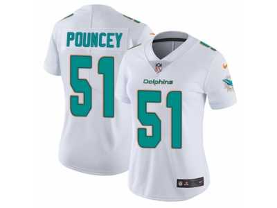 Women's Nike Miami Dolphins #51 Mike Pouncey Vapor Untouchable Limited White NFL Jersey