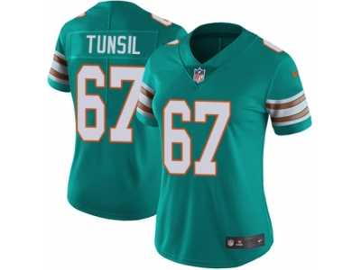 Women's Nike Miami Dolphins #67 Laremy Tunsil Vapor Untouchable Limited Aqua Green Alternate NFL Jersey