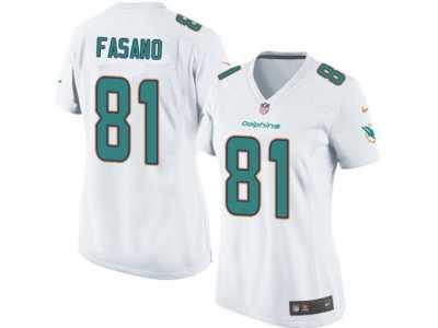 Women's Nike Miami Dolphins #81 Anthony Fasano Limited White NFL Jersey