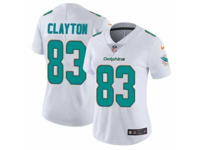 Women's Nike Miami Dolphins #83 Mark Clayton Vapor Untouchable Limited White NFL Jersey