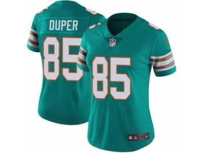 Women's Nike Miami Dolphins #85 Mark Duper Vapor Untouchable Limited Aqua Green Alternate NFL Jersey