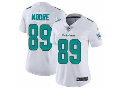 Women's Nike Miami Dolphins #89 Nat Moore Vapor Untouchable Limited White NFL Jersey