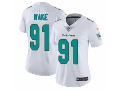 Women's Nike Miami Dolphins #91 Cameron Wake Vapor Untouchable Limited White NFL Jersey