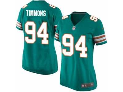Women's Nike Miami Dolphins #94 Lawrence Timmons Limited Aqua Green Alternate NFL Jersey