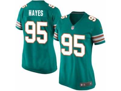 Women's Nike Miami Dolphins #95 William Hayes Limited Aqua Green Alternate NFL Jersey