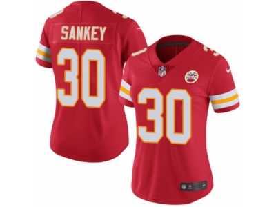 Women's Nike Kansas City Chiefs #30 Bishop Sankey Limited Red Rush NFL Jersey