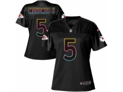 Women's Nike Kansas City Chiefs #5 Patrick Mahomes II Game Black Fashion NFL Jersey