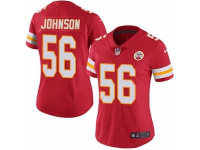 Women's Nike Kansas City Chiefs #56 Derrick Johnson Limited Red Rush NFL Jersey