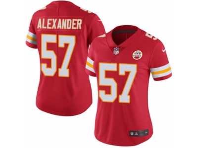 Women's Nike Kansas City Chiefs #57 D.J. Alexander Limited Red Rush NFL Jersey