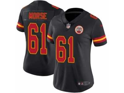 Women's Nike Kansas City Chiefs #61 Mitch Morse Limited Black Rush NFL Jersey