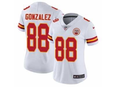 Women's Nike Kansas City Chiefs #88 Tony Gonzalez Vapor Untouchable Limited White NFL Jersey
