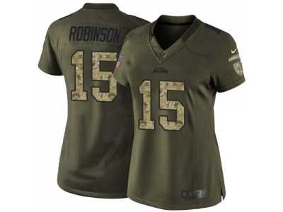 Women's Nike Jacksonville Jaguars #15 Allen Robinson Green Stitched NFL Limited Salute to Service Jersey