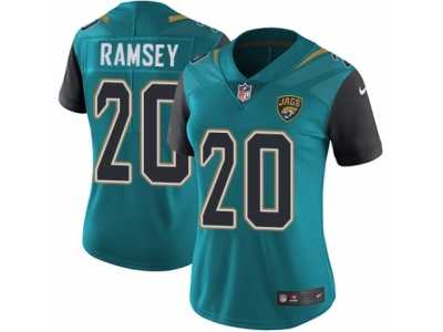 Women's Nike Jacksonville Jaguars #20 Jalen Ramsey Vapor Untouchable Limited Teal Green Team Color NFL Jersey