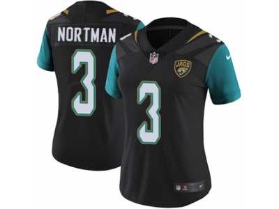 Women's Nike Jacksonville Jaguars #3 Brad Nortman Vapor Untouchable Limited Black Alternate NFL Jersey