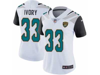 Women's Nike Jacksonville Jaguars #33 Chris Ivory White Vapor Untouchable Limited Player NFL Jersey