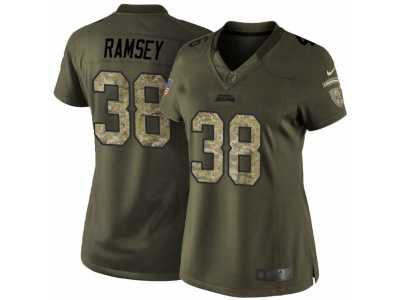 Women's Nike Jacksonville Jaguars #38 Jalen Ramsey Green Salute To Service Limited Jersey