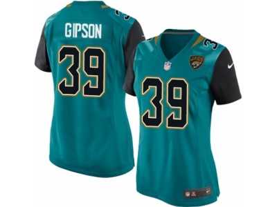 Women's Nike Jacksonville Jaguars #39 Tashaun Gipson Limited Teal Green Team Color NFL Jersey