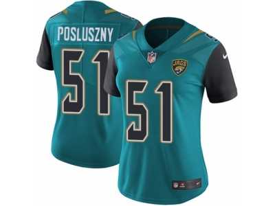 Women's Nike Jacksonville Jaguars #51 Paul Posluszny Vapor Untouchable Limited Teal Green Team Color NFL Jersey