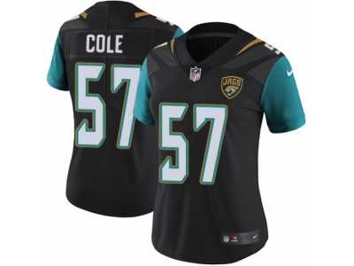 Women's Nike Jacksonville Jaguars #57 Audie Cole Vapor Untouchable Limited Black Alternate NFL Jersey