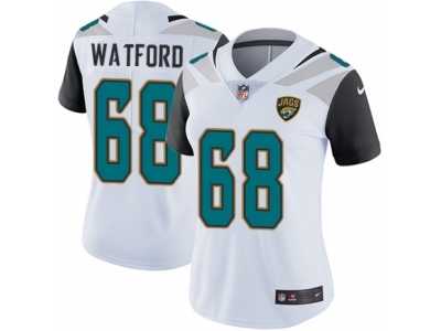Women's Nike Jacksonville Jaguars #68 Earl Watford White Vapor Untouchable Limited Player NFL Jersey