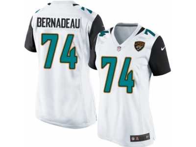 Women's Nike Jacksonville Jaguars #74 Mackenzy Bernadeau Limited White NFL Jersey