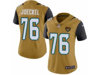 Women's Nike Jacksonville Jaguars #76 Luke Joeckel Limited Gold Rush NFL Jersey