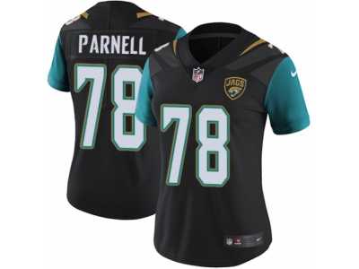 Women's Nike Jacksonville Jaguars #78 Jermey Parnell Vapor Untouchable Limited Black Alternate NFL Jersey
