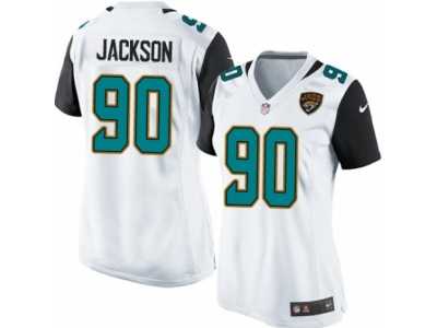 Women's Nike Jacksonville Jaguars #90 Malik Jackson White NFL Jersey