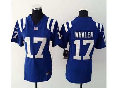 Women Nike Indianapolis Colts #17 Griff Whalen Royal Blue Jerseys