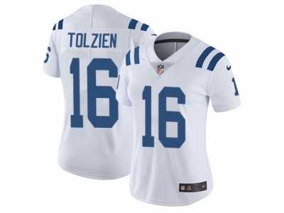 Women's Nike Indianapolis Colts #16 Scott Tolzien Vapor Untouchable Limited White NFL Jersey