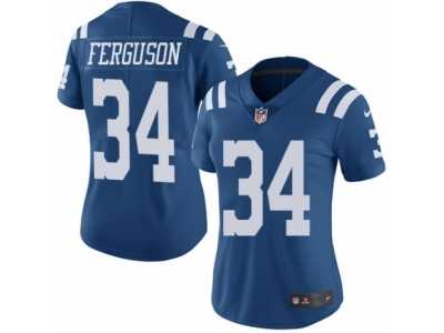 Women's Nike Indianapolis Colts #34 Josh Ferguson Limited Royal Blue Rush NFL Jersey