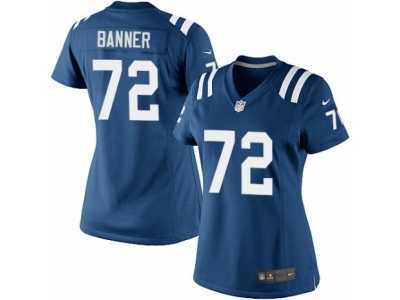 Women's Nike Indianapolis Colts #72 Zach Banner Limited Royal Blue Team Color NFL Jersey
