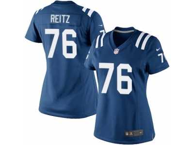 Women's Nike Indianapolis Colts #76 Joe Reitz Limited Royal Blue Team Color NFL Jersey
