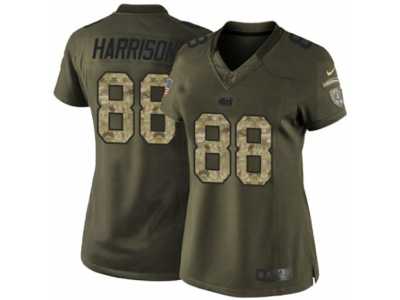 Women's Nike Indianapolis Colts #88 Marvin Harrison Limited Green Salute to Service NFL Jersey