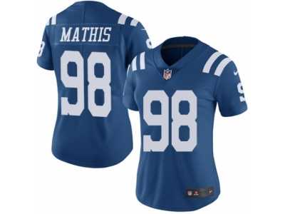 Women's Nike Indianapolis Colts #98 Robert Mathis Limited Royal Blue Rush NFL Jersey