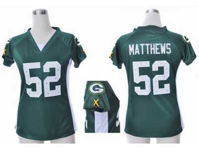 Nike Women green bay packers #52 Clay Matthews green jerseys[draft him ii top]