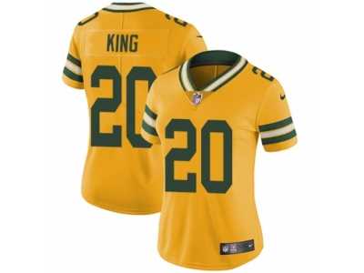 Women's Nike Green Bay Packers #20 Kevin King Limited Gold Rush NFL Jersey