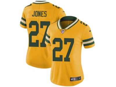 Women's Nike Green Bay Packers #27 Josh Jones Limited Gold Rush NFL Jersey