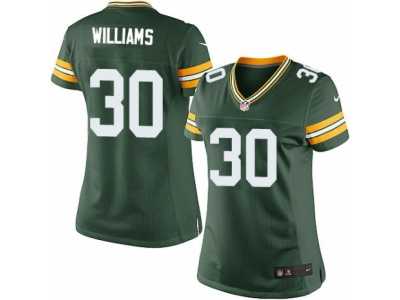 Women\'s Nike Green Bay Packers #30 Jamaal Williams Limited Green Team Color NFL Jersey