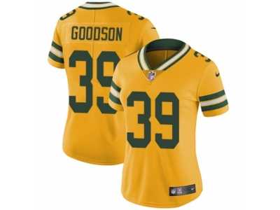 Women's Nike Green Bay Packers #39 Demetri Goodson Limited Gold Rush NFL Jersey