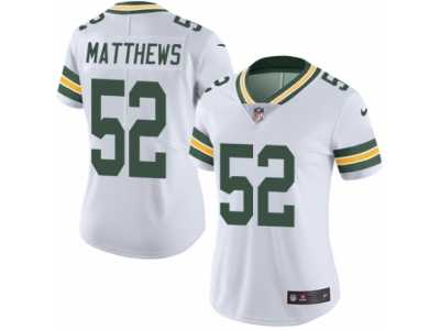 Women's Nike Green Bay Packers #52 Clay Matthews Limited White Rush NFL Jersey