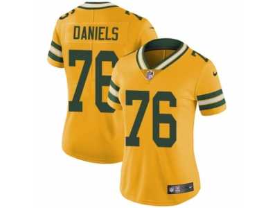 Women's Nike Green Bay Packers #76 Mike Daniels Limited Gold Rush NFL Jersey