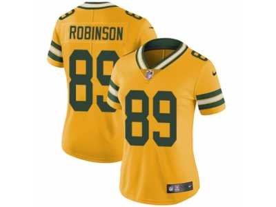 Women\'s Nike Green Bay Packers #89 Dave Robinson Limited Gold Rush NFL Jersey