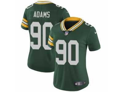 Women's Nike Green Bay Packers #90 Montravius Adams Vapor Untouchable Limited Green Team Color NFL Jersey