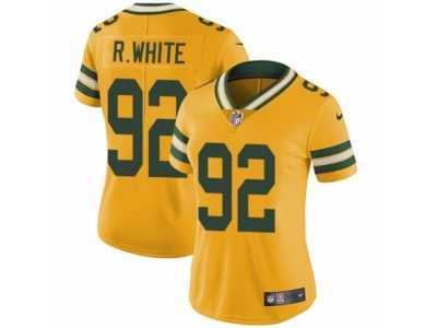 Women's Nike Green Bay Packers #92 Reggie White Limited Gold Rush NFL Jersey