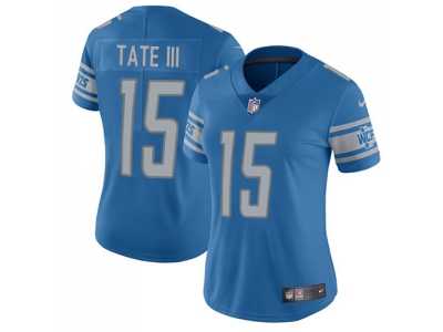 Women's Nike Detroit Lions #15 Golden Tate III Light Blue Team Color Stitched NFL Limited Jersey