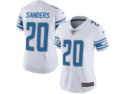 Women's Nike Detroit Lions #20 Barry Sanders White Stitched NFL Limited Jersey