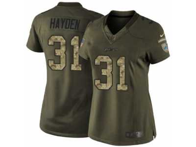 Women's Nike Detroit Lions #31 D.J. Hayden Limited Green Salute to Service NFL Jersey