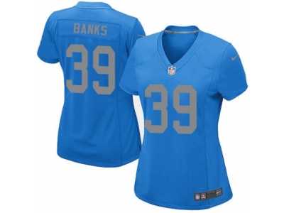 Women's Nike Detroit Lions #39 Johnthan Banks Limited Blue Alternate NFL Jersey