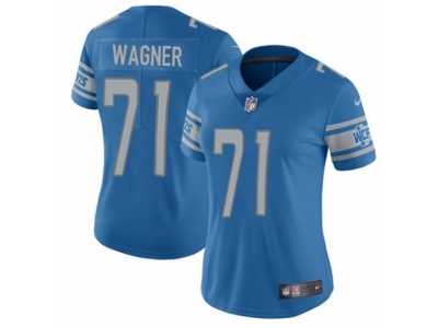 Women's Nike Detroit Lions #71 Ricky Wagner Limited Light Blue Team Color NFL Jersey